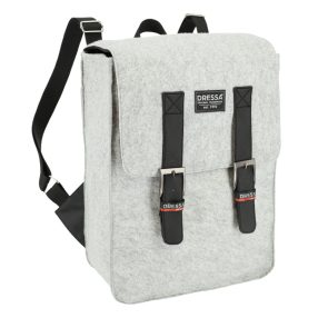   Dressa Recycled mágneszáras filc laptoptartós bélelt hátizsák - szürke