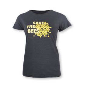   Dressa Save The Bees méhecskés biopamut női póló - sötétszürke