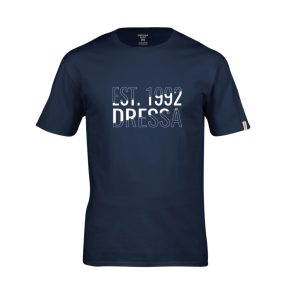   Dressa EST.1992 feliratos környakú rövid ujjú pamut póló