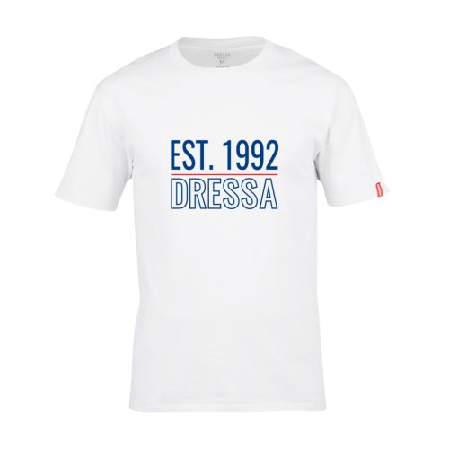 Dressa EST.1992 feliratos környakú rövid ujjú pamut póló