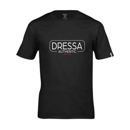 Dressa Authentic feliratos környakú rövid ujjú pamut póló