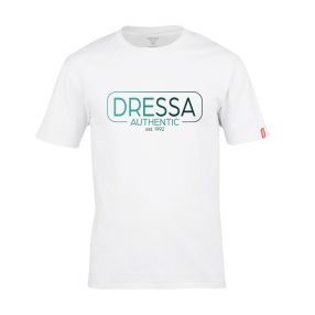   Dressa Authentic feliratos környakú rövid ujjú pamut póló