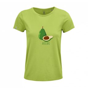   Dressa Avocado mintás női környakú rövid ujjú biopamut póló