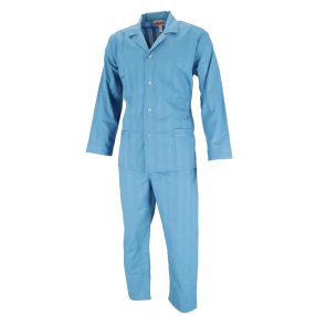   Dressa klasszikus férfi mercelizált pamut gombos pizsama - kék/56