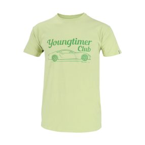 Dressa Youngtimer Club autó mintás pamut póló - zöld